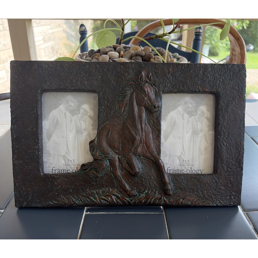Frame-ology Running Horse Double 3X5 Frame NEW! Western Rustic Equestrian (E3)